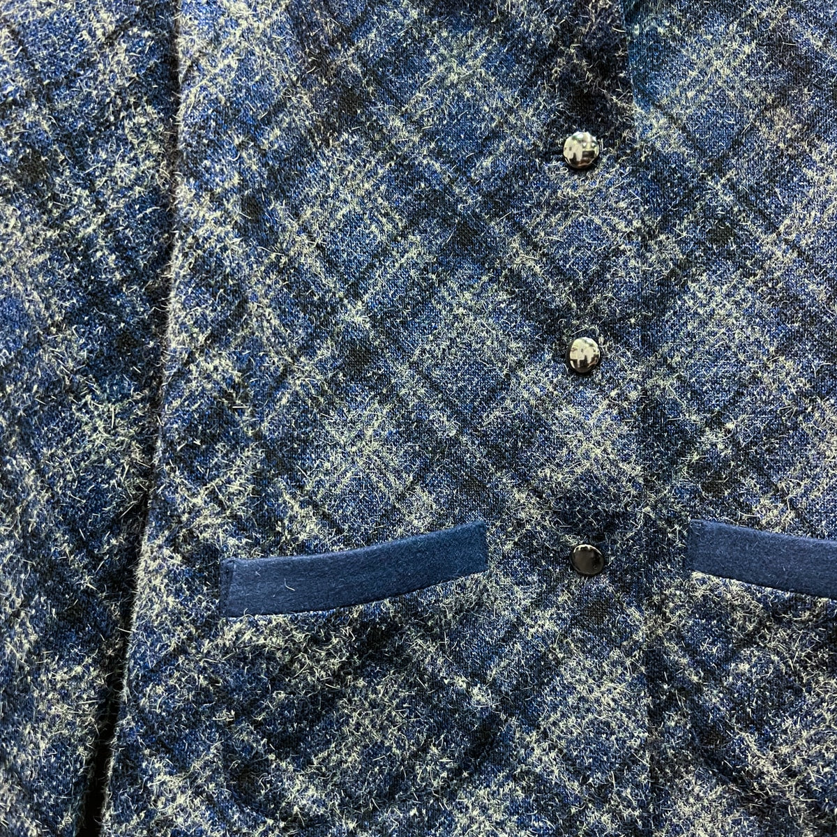 アーガイル柄のステンカラージャケット