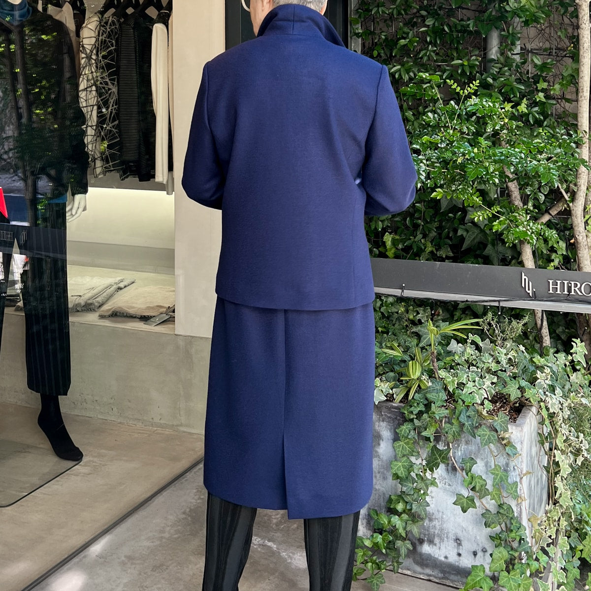 異素材使いのツーピース風ワンピース